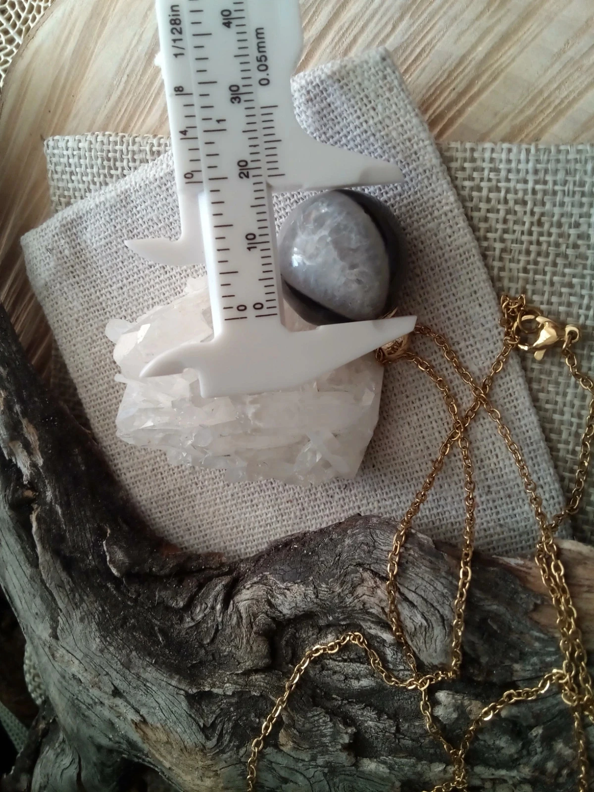 Collier pendentif boule en pierre d'agate naturelle – photo 3
